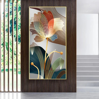 Abstract Flower Canvas