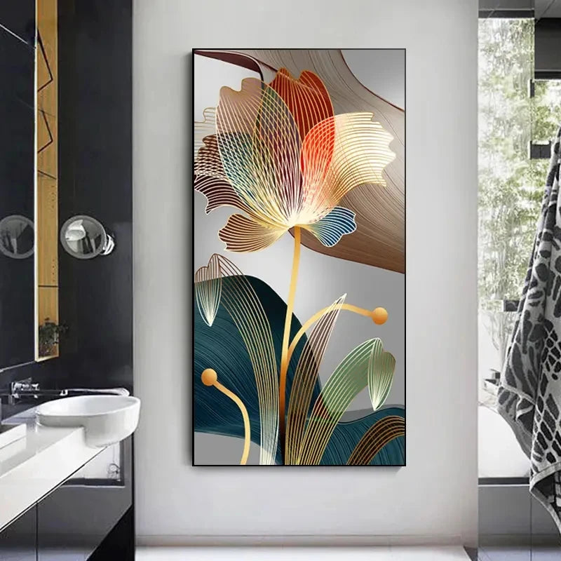 Abstract Flower Canvas