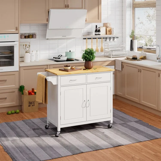 Modern 'Rolling' Kitchen Island